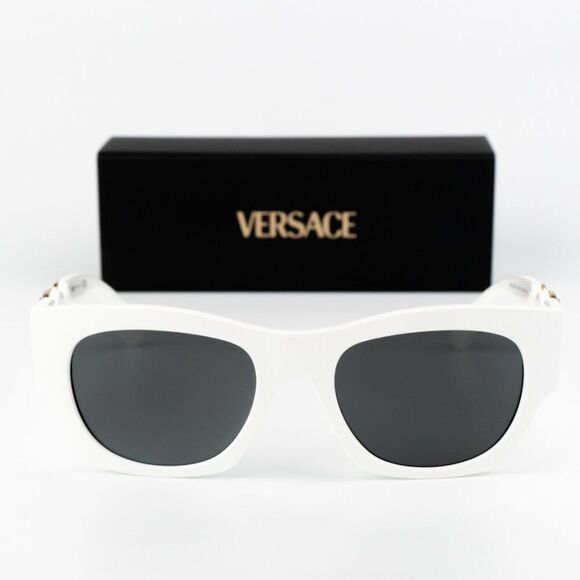 NEW Versace VE4479U 314/87 White Dark Grey Square Women Sunglasses main image 9